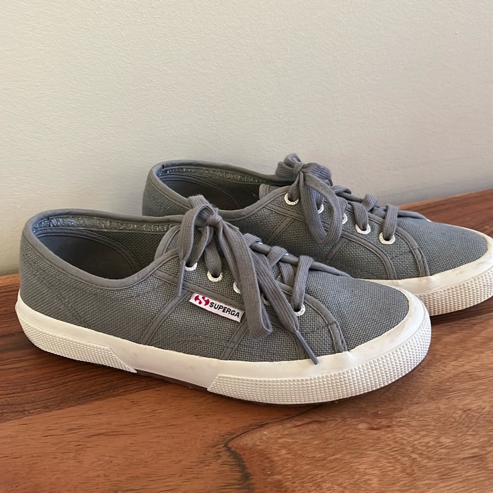 Superga Grey 2750 Canvas Shoe- size 38